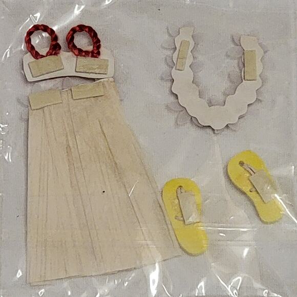 VTG 2000s JoAnn Craft Essentials Luau Hawaiian Hula Embellishments Scrapbooking - Picture 4 of 4